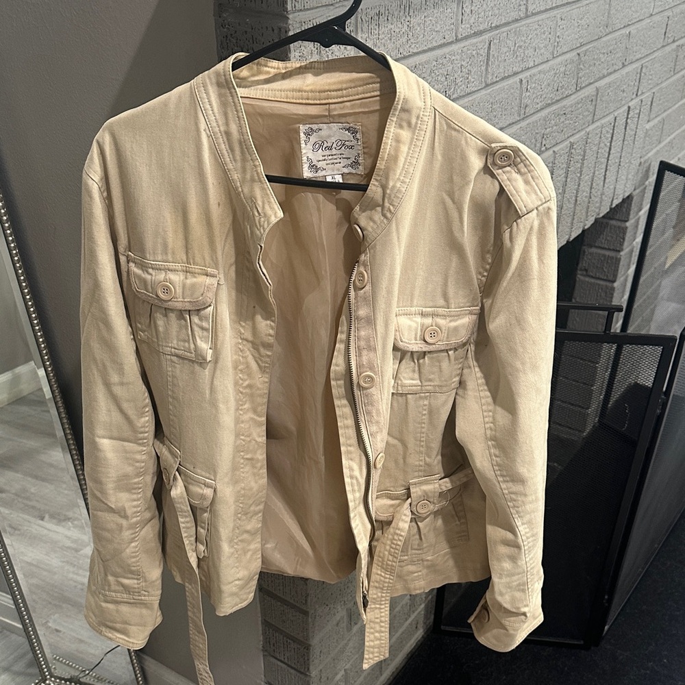 Women's Tan Military Jacket